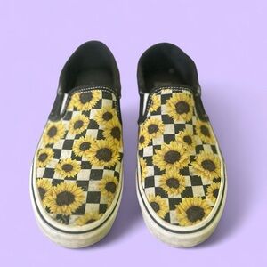 Vans Sunflower Checkered Slip-On Sneakers
